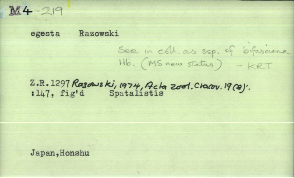 front of card